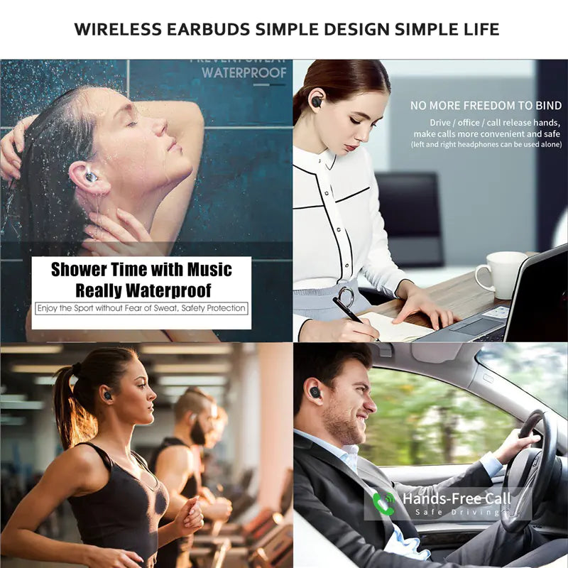 TWS 7 Waterproof Sports Bluetooth Earbuds